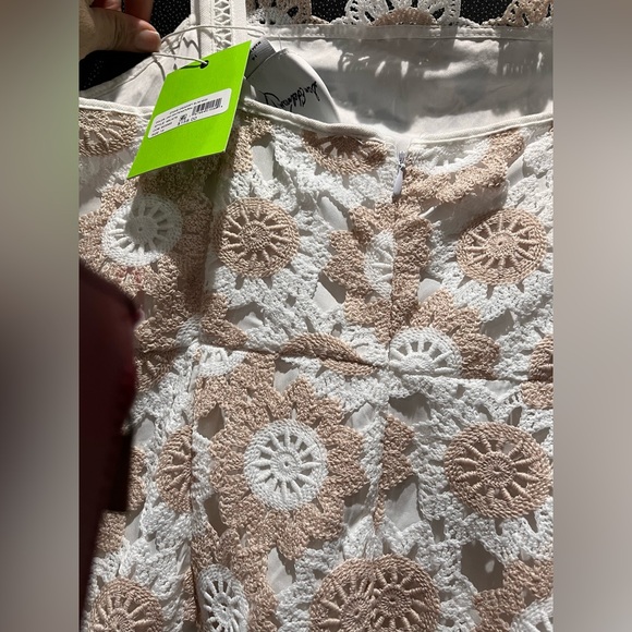 Sam Edelman two tone crochet mini dress size 14 - Picture 10 of 11